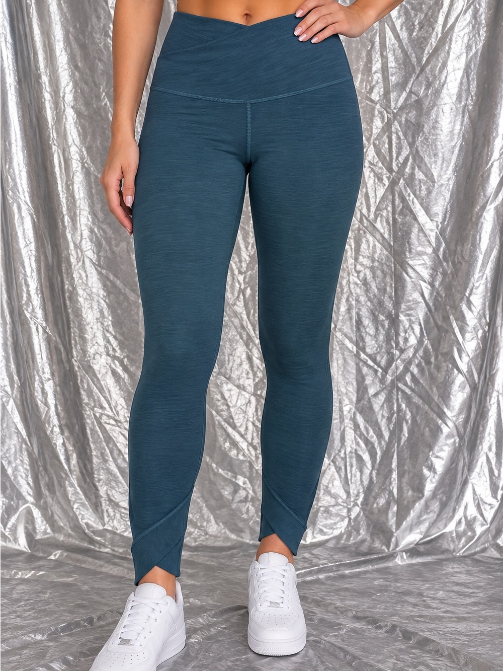 Nike Dri-FIT Leggings Women’s Small Teal Blue High Rise 7/8 Yoga Running Pants